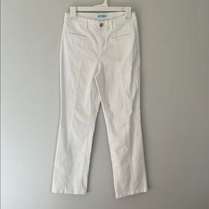 J McLaughlin White Straight-Leg sailor styled jeans.  Size 2